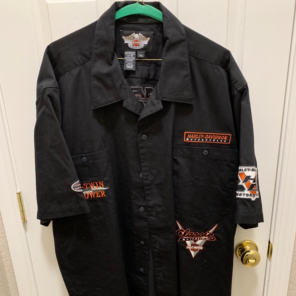 Men's Harley Davidson Dress Shirt 3XL Very Nice!